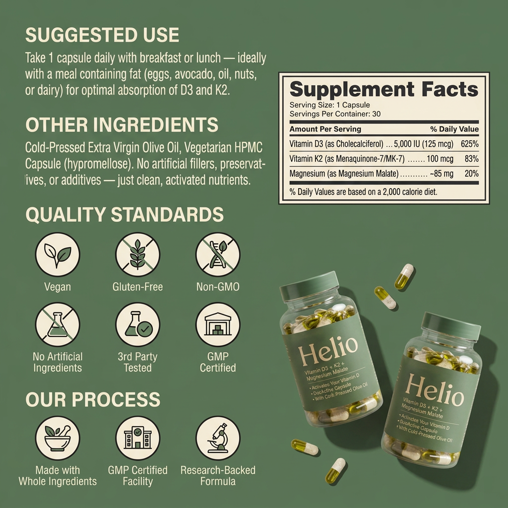 Helio -D3+K2 With Magnesium